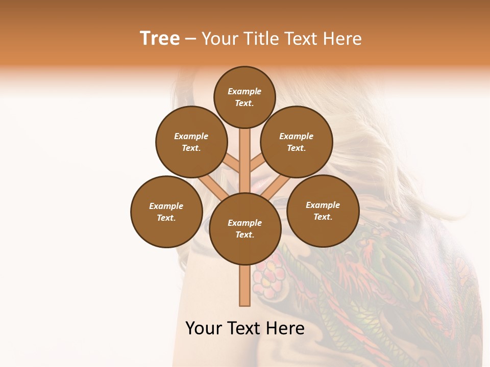 Stylish Tattoo Lady PowerPoint Template