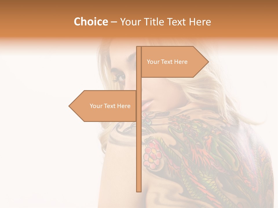 Stylish Tattoo Lady PowerPoint Template