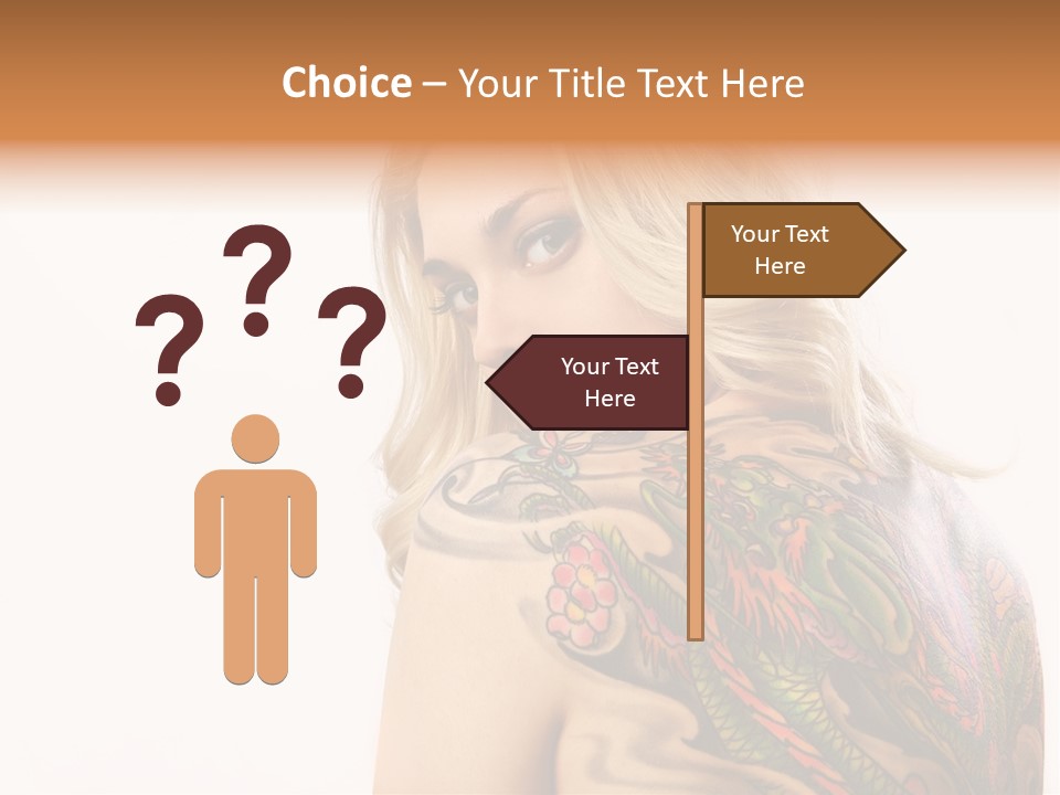 Stylish Tattoo Lady PowerPoint Template
