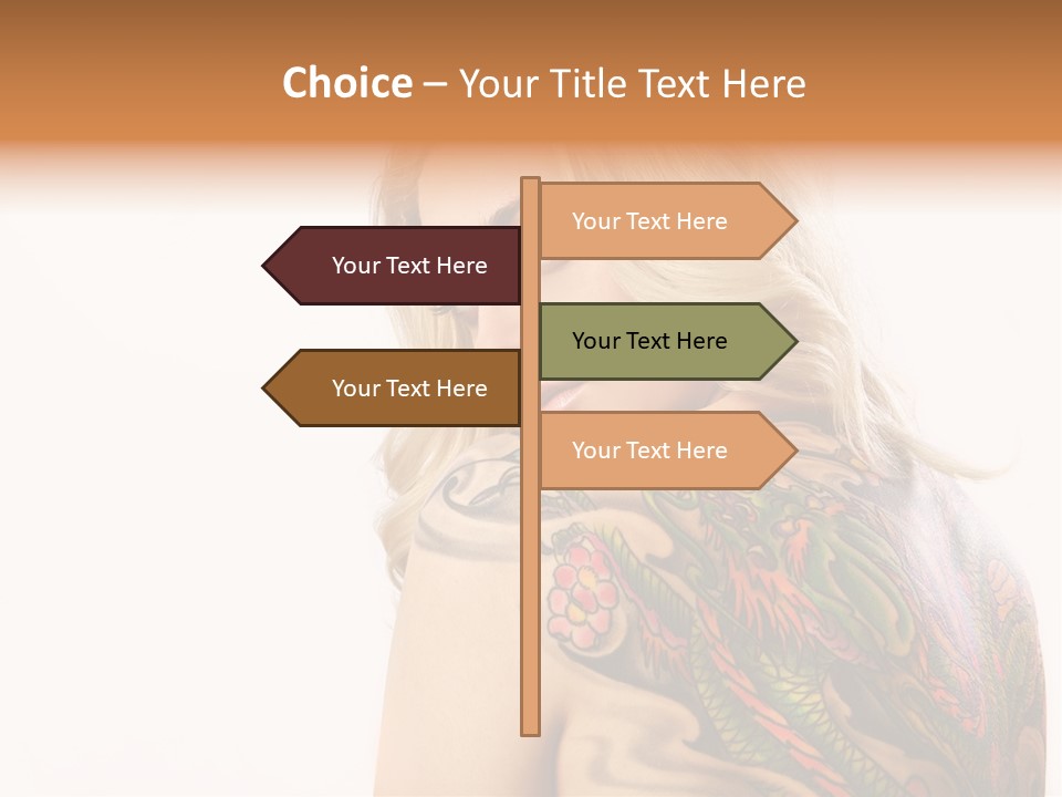 Stylish Tattoo Lady PowerPoint Template