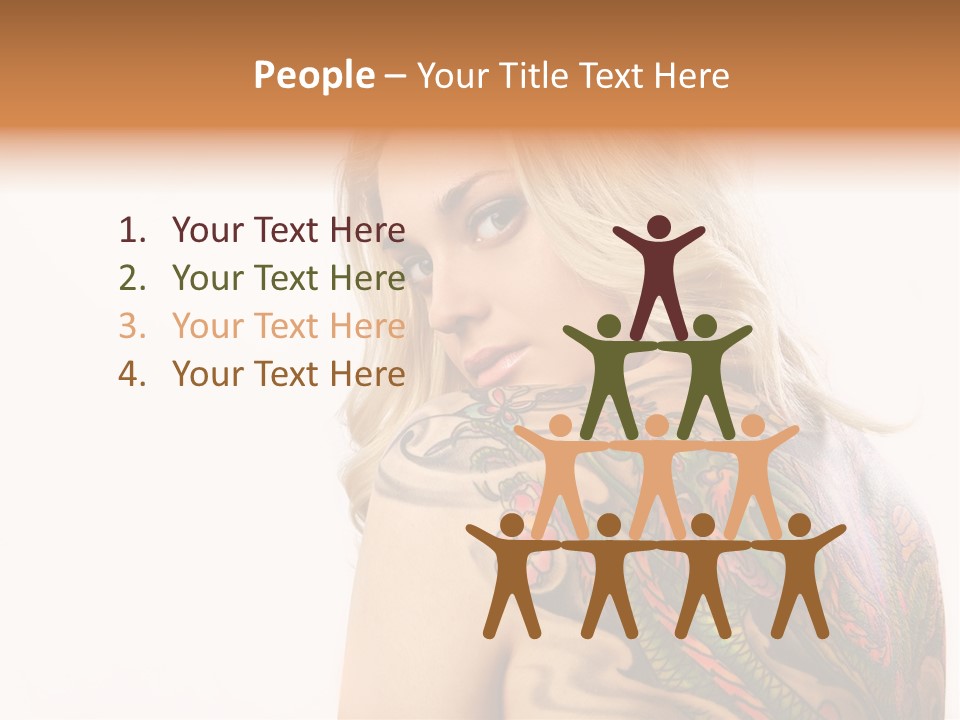 Stylish Tattoo Lady PowerPoint Template