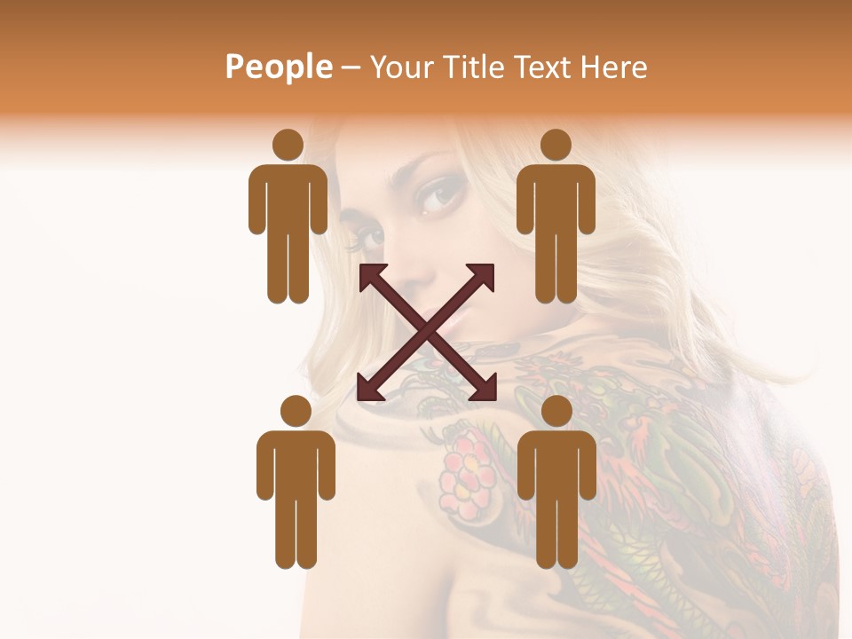 Stylish Tattoo Lady PowerPoint Template