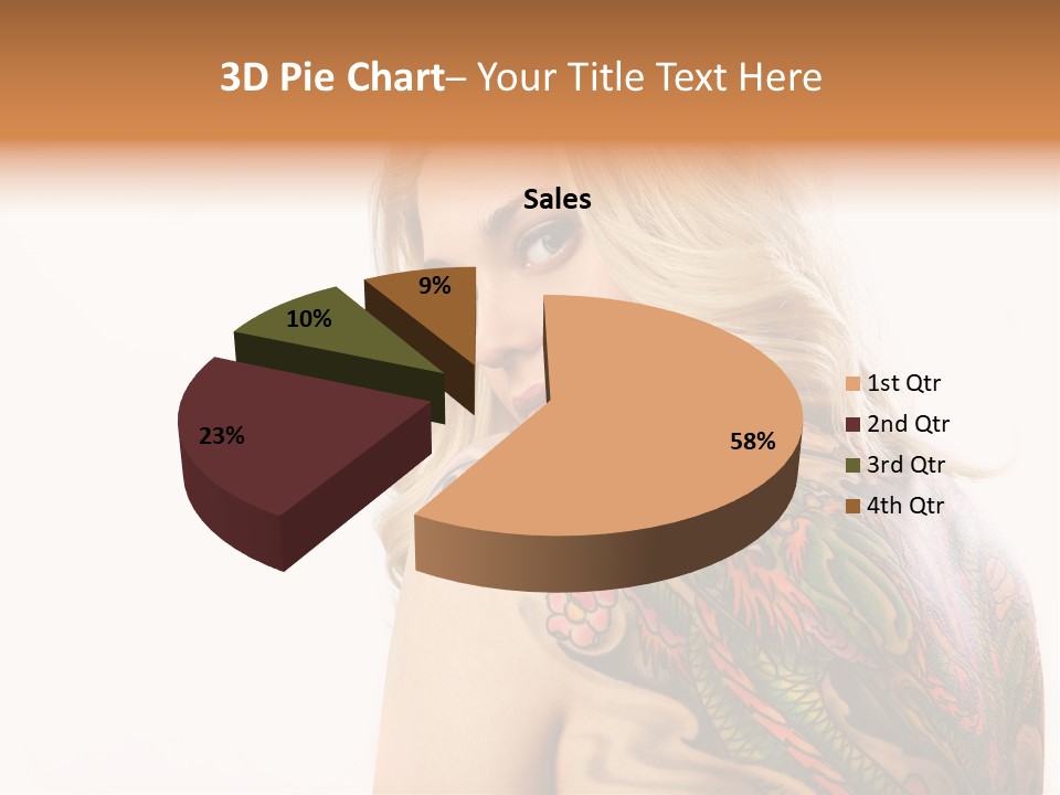 Stylish Tattoo Lady PowerPoint Template