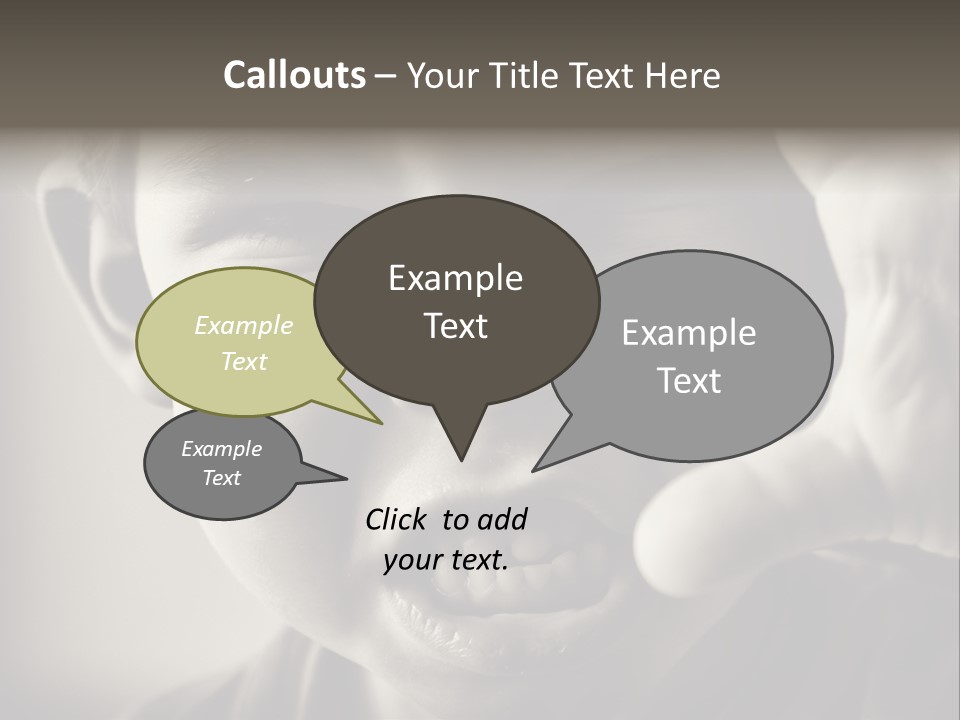 Baby Face Person PowerPoint Template