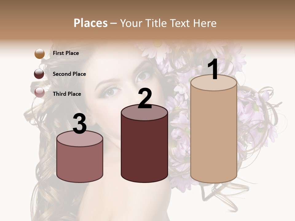 Woman Violet Hair PowerPoint Template