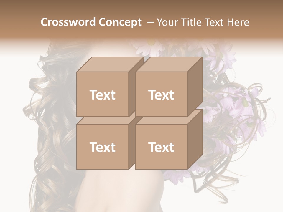 Woman Violet Hair PowerPoint Template