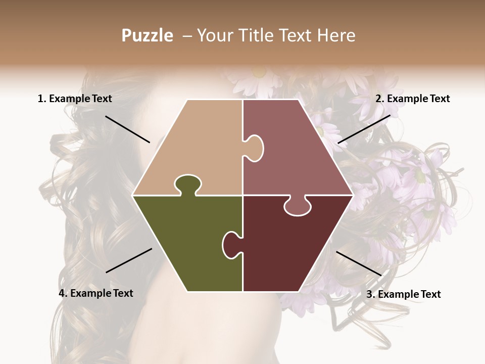 Woman Violet Hair PowerPoint Template