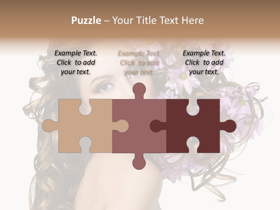 Woman Violet Hair PowerPoint Template