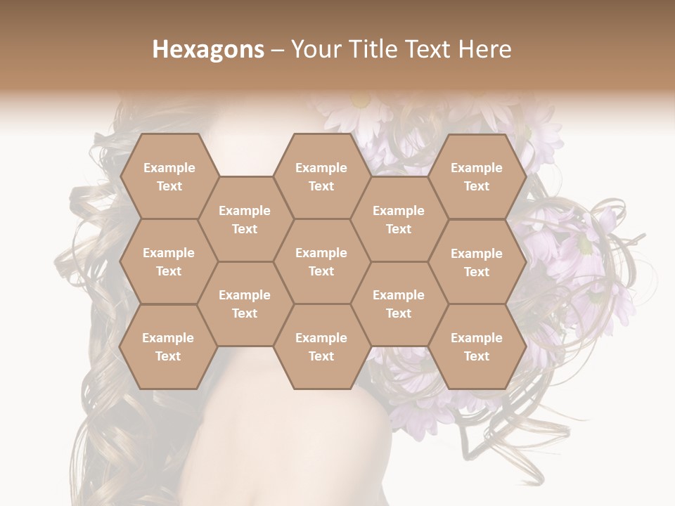 Woman Violet Hair PowerPoint Template