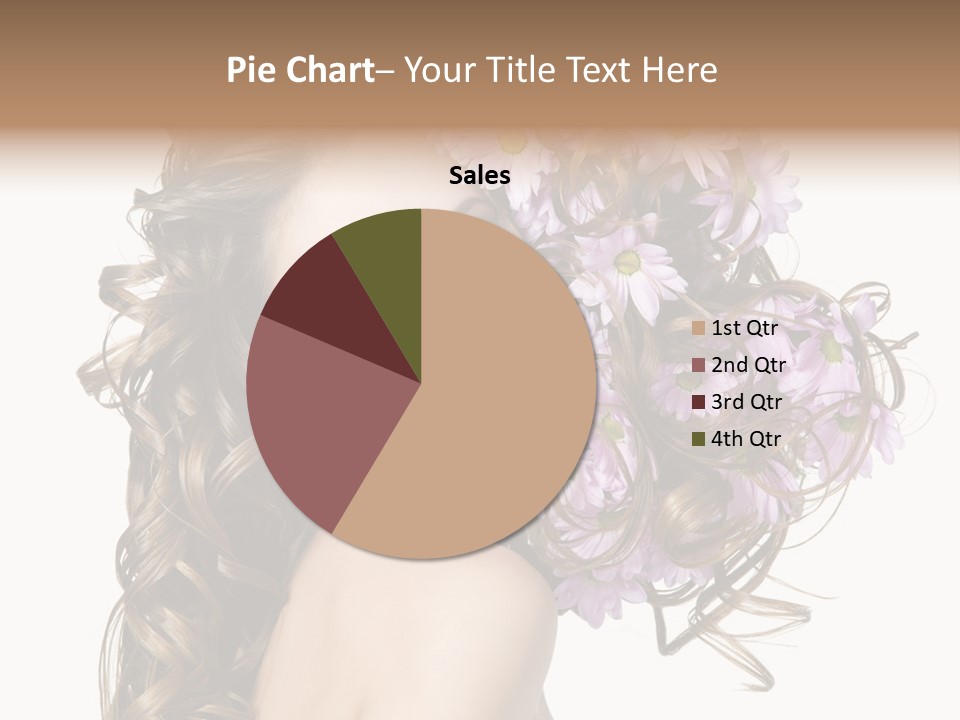 Woman Violet Hair PowerPoint Template