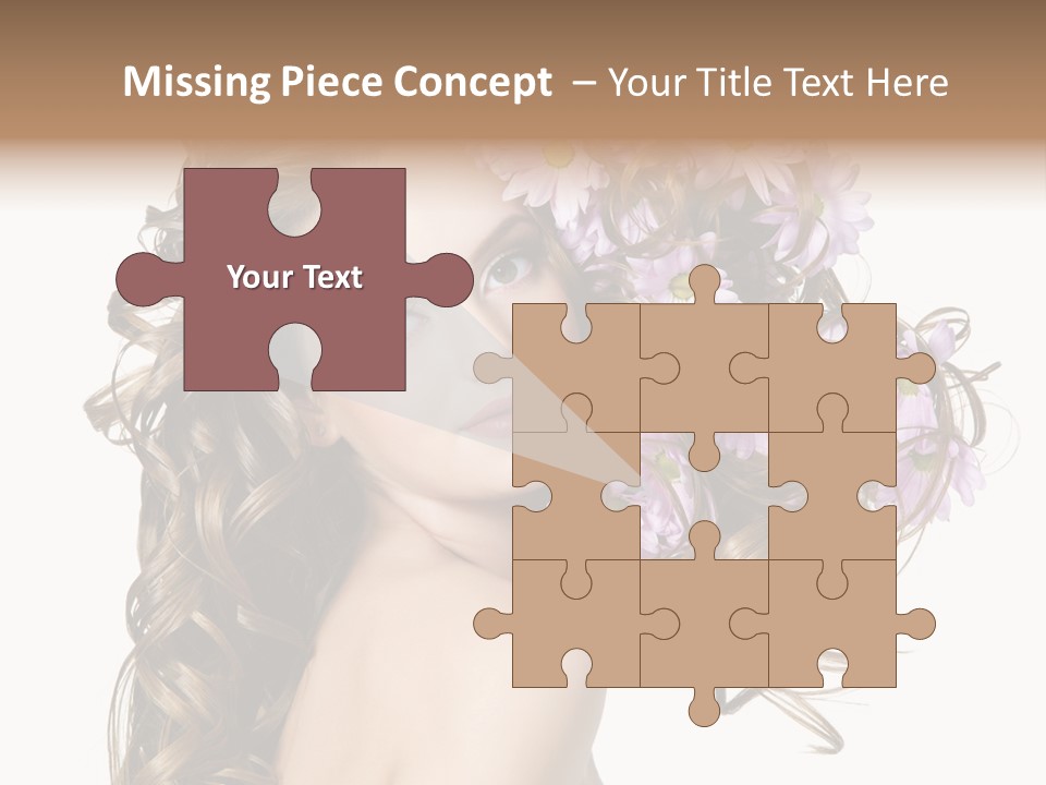 Woman Violet Hair PowerPoint Template