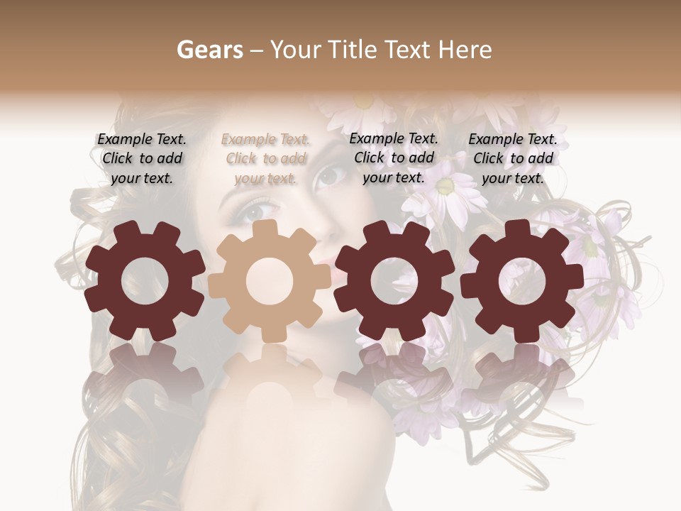 Woman Violet Hair PowerPoint Template