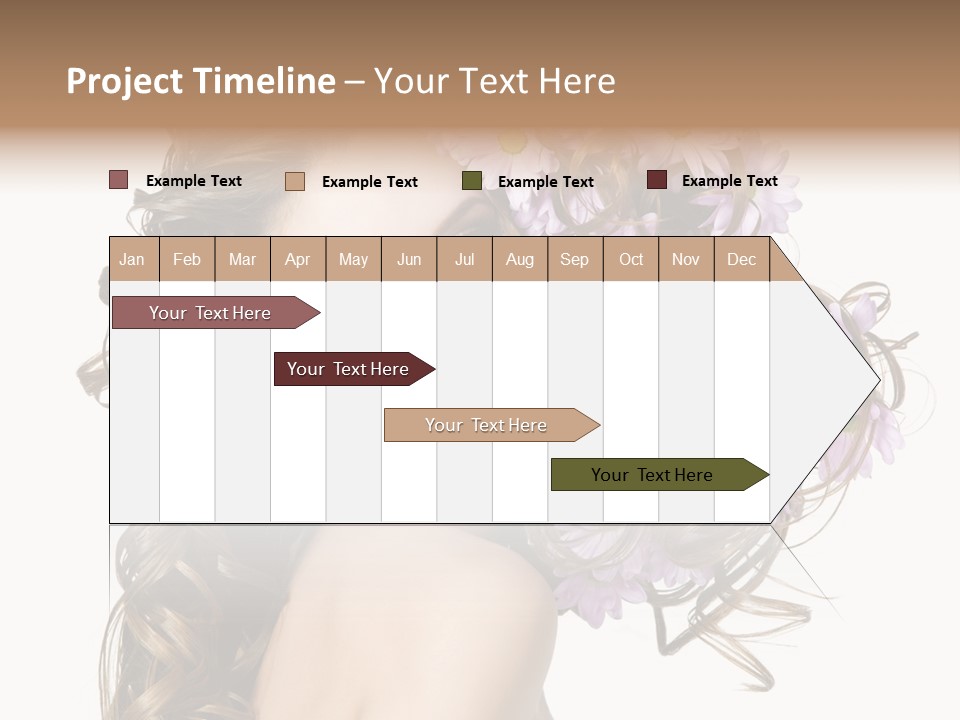 Woman Violet Hair PowerPoint Template