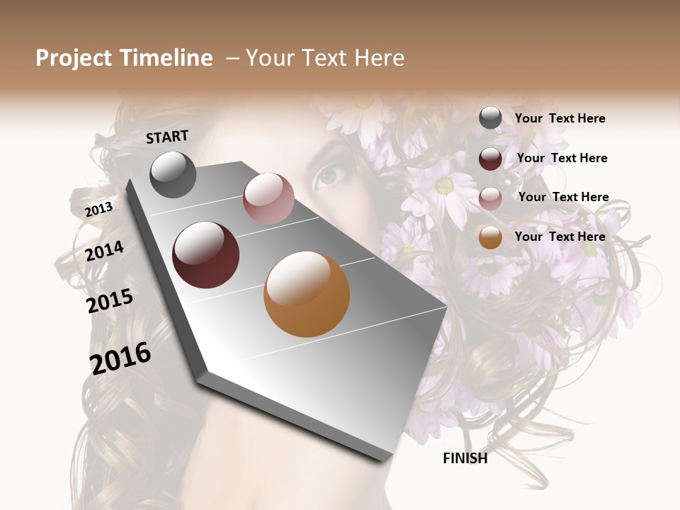 Woman Violet Hair PowerPoint Template