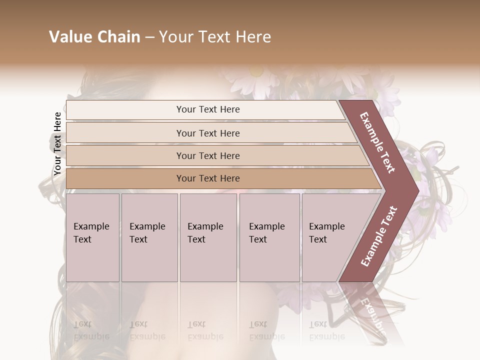 Woman Violet Hair PowerPoint Template