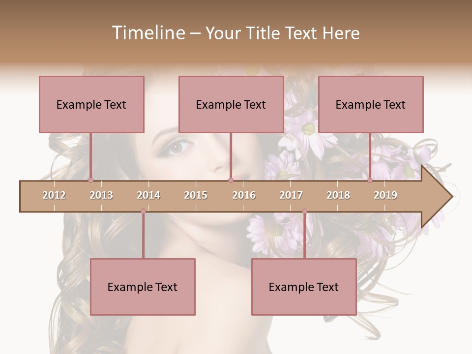 Woman Violet Hair PowerPoint Template