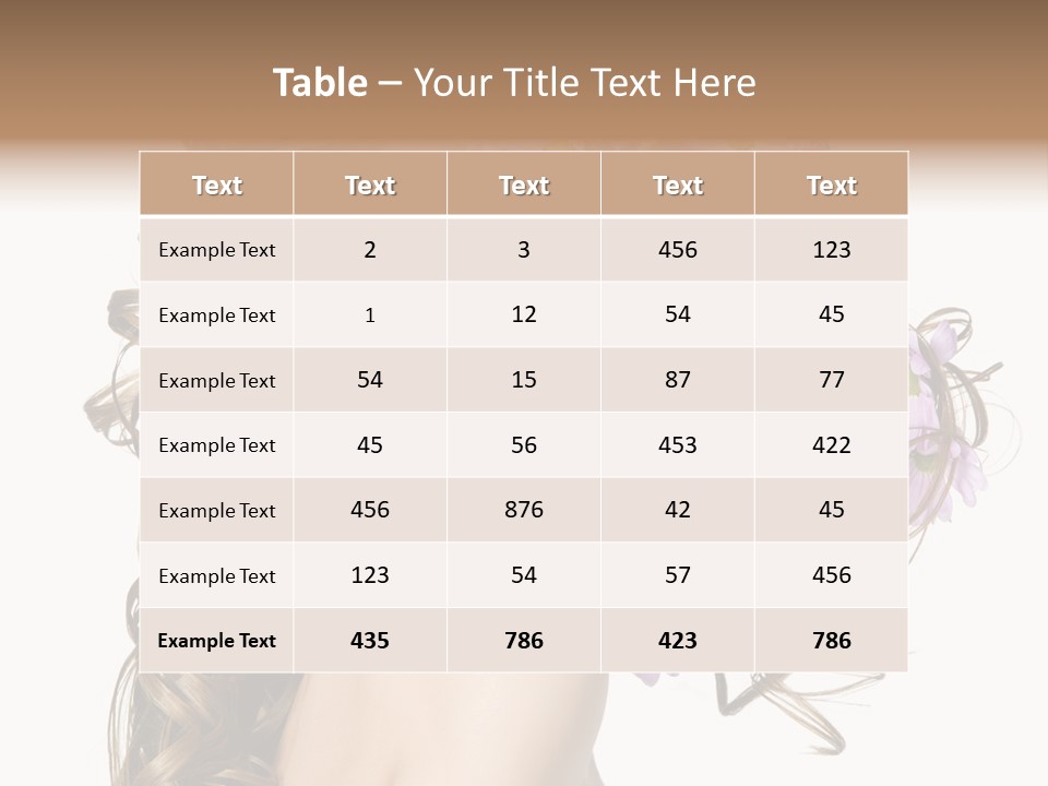 Woman Violet Hair PowerPoint Template