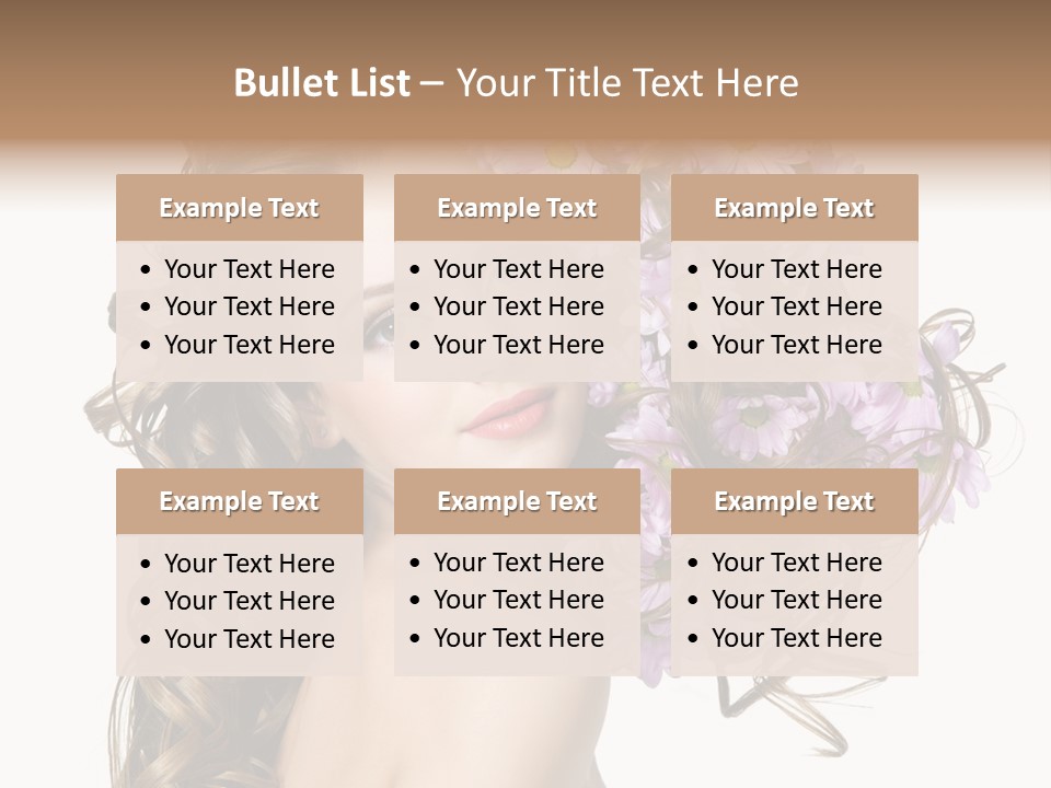 Woman Violet Hair PowerPoint Template