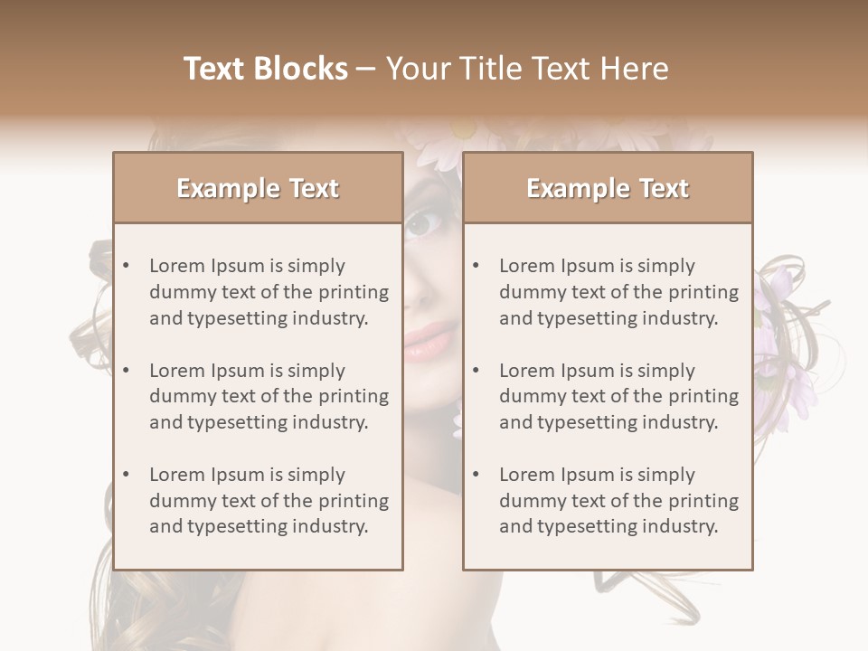 Woman Violet Hair PowerPoint Template