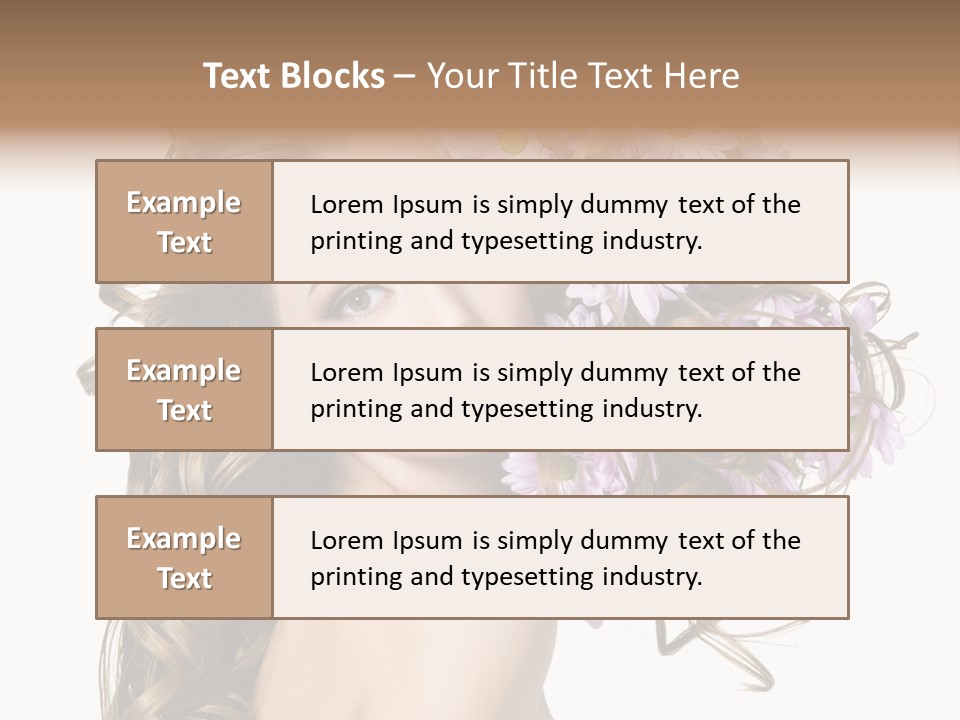 Woman Violet Hair PowerPoint Template