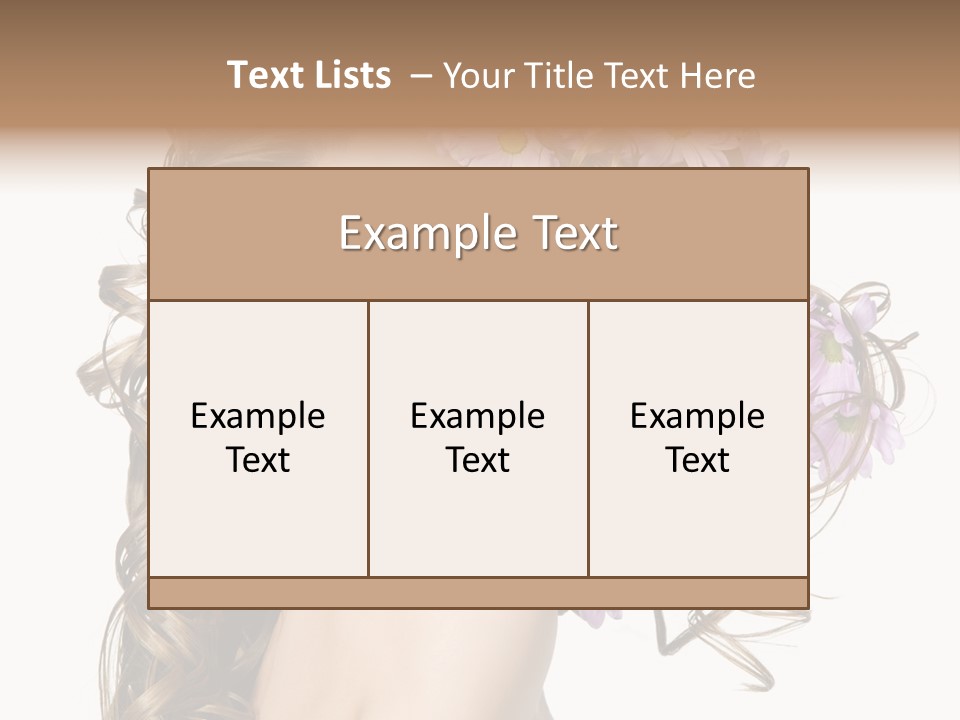 Woman Violet Hair PowerPoint Template