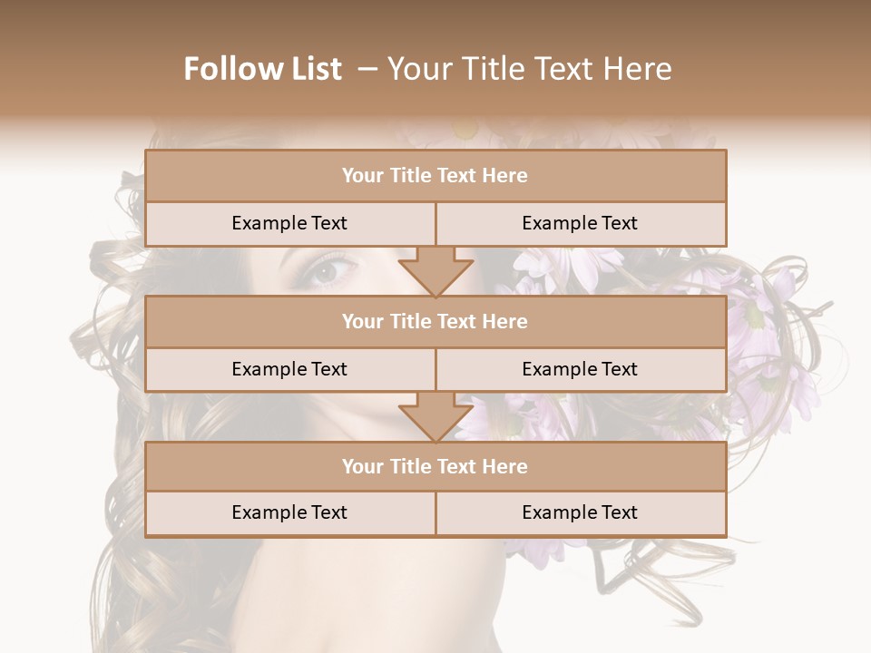 Woman Violet Hair PowerPoint Template