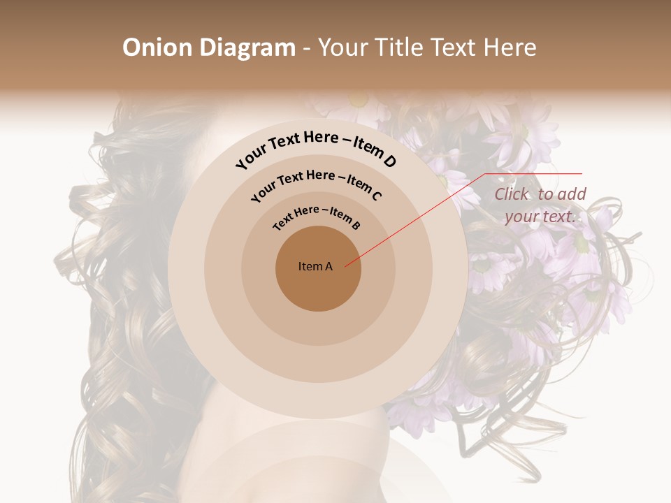 Woman Violet Hair PowerPoint Template