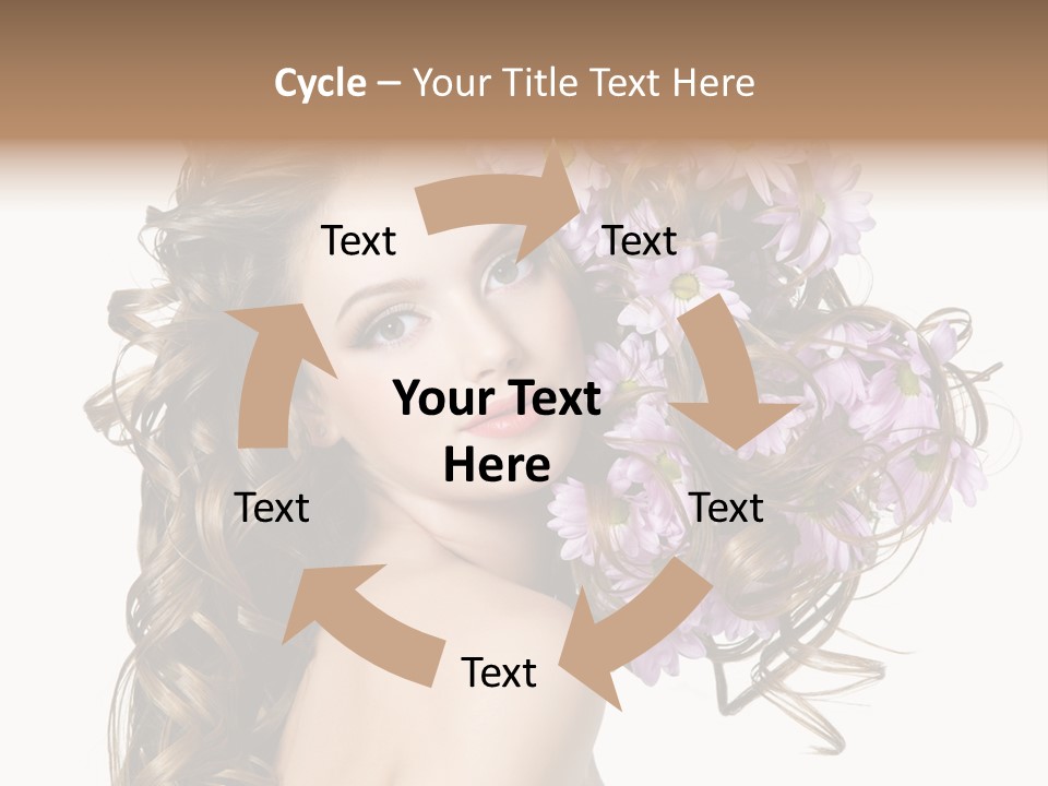 Woman Violet Hair PowerPoint Template