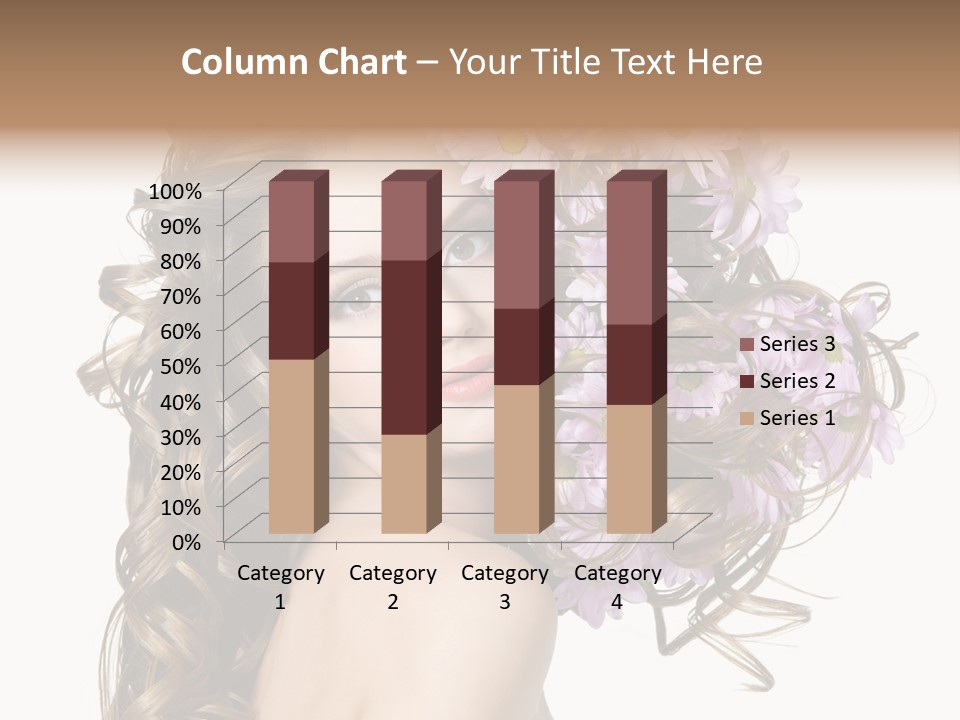 Woman Violet Hair PowerPoint Template