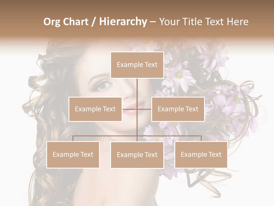 Woman Violet Hair PowerPoint Template