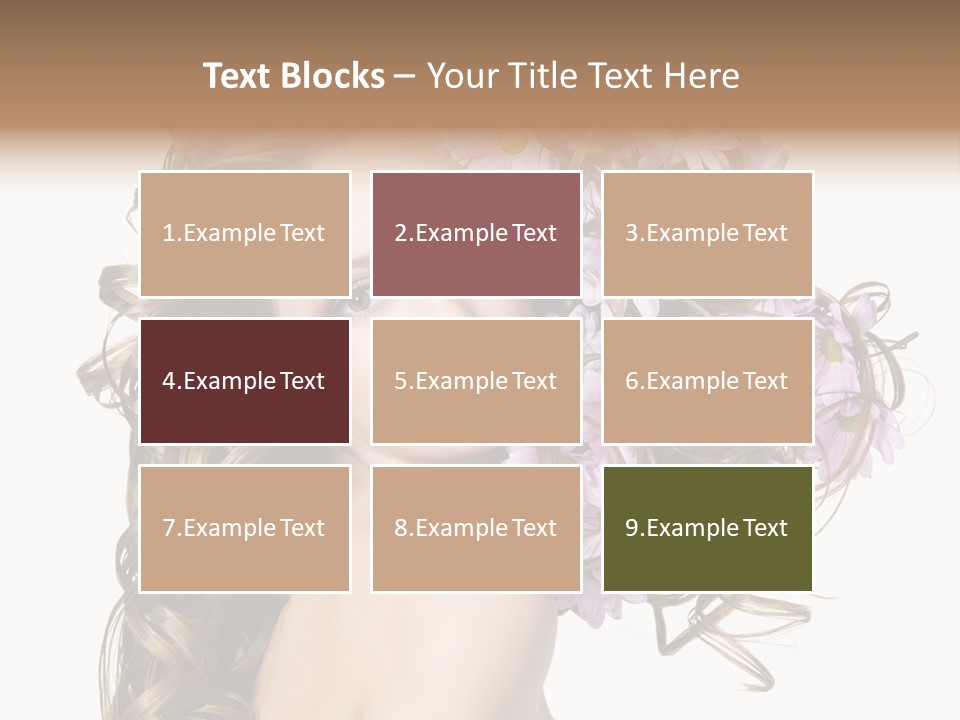 Woman Violet Hair PowerPoint Template