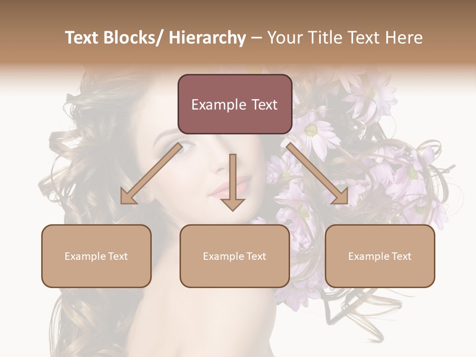 Woman Violet Hair PowerPoint Template