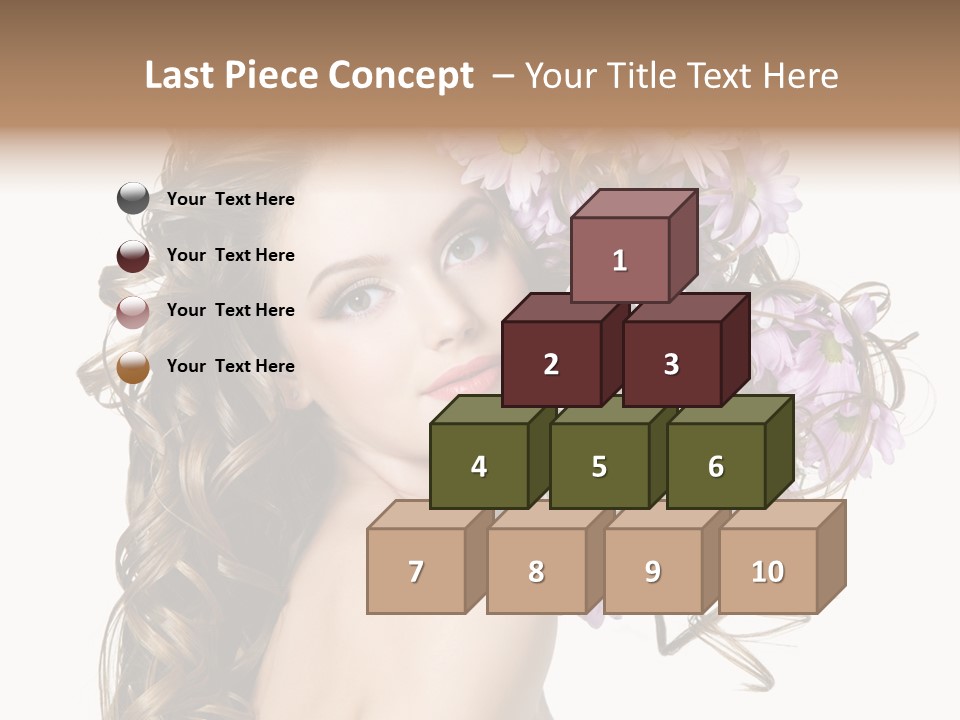 Woman Violet Hair PowerPoint Template