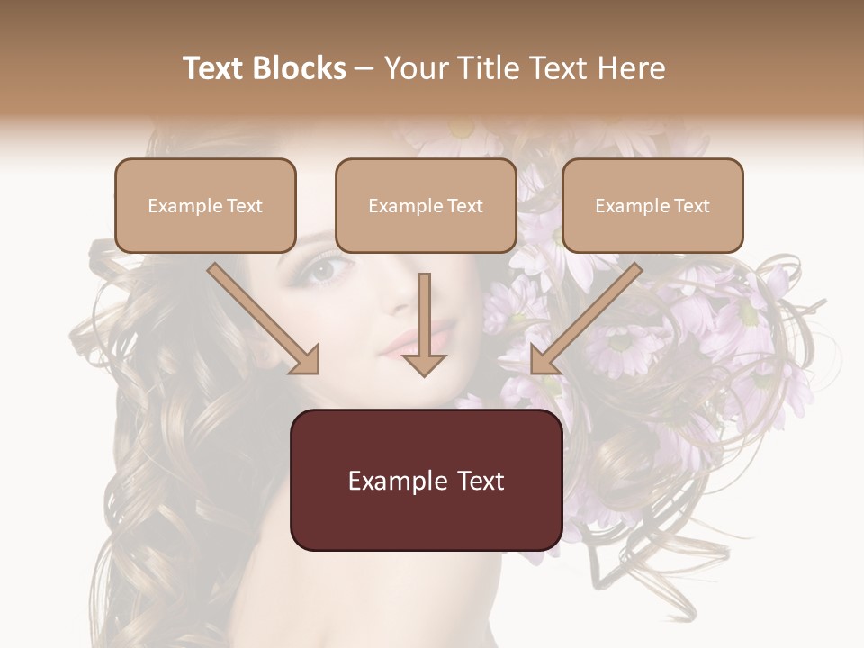 Woman Violet Hair PowerPoint Template