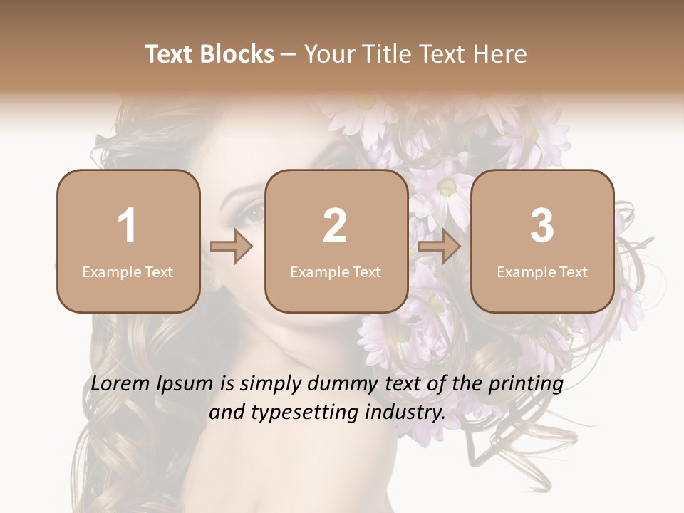 Woman Violet Hair PowerPoint Template