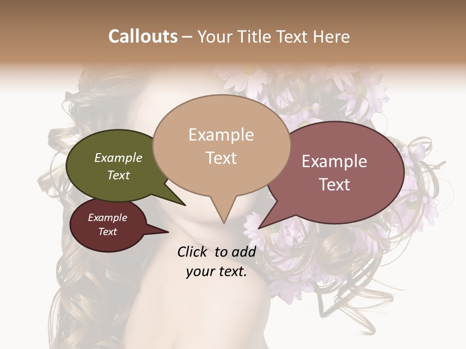 Woman Violet Hair PowerPoint Template