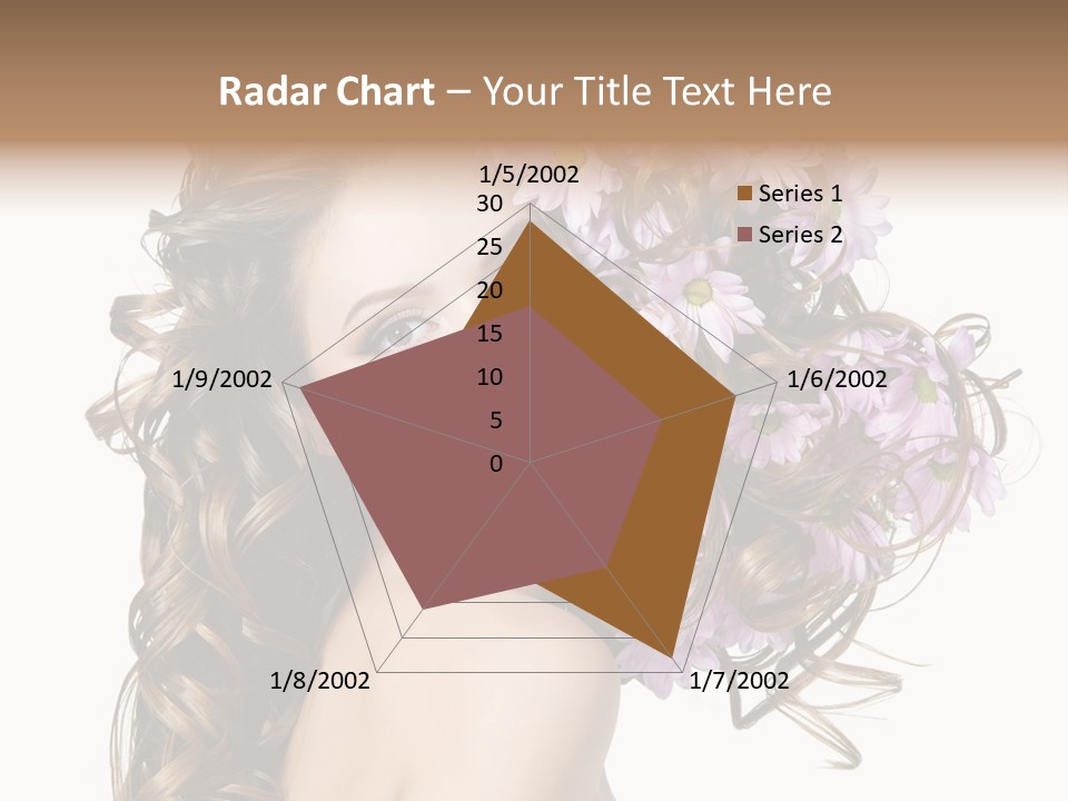 Woman Violet Hair PowerPoint Template