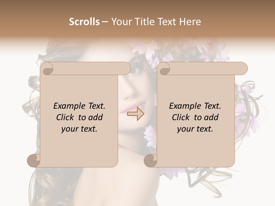 Woman Violet Hair PowerPoint Template