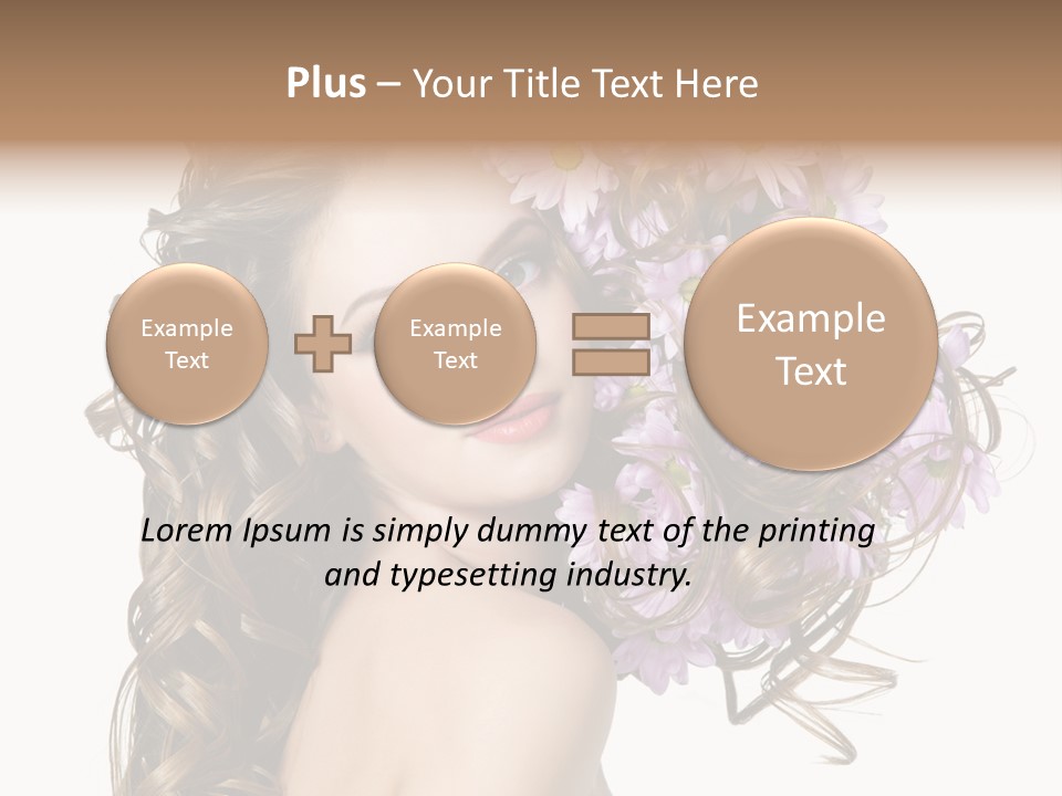 Woman Violet Hair PowerPoint Template