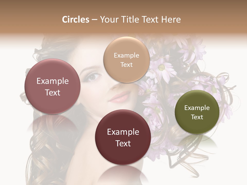 Woman Violet Hair PowerPoint Template