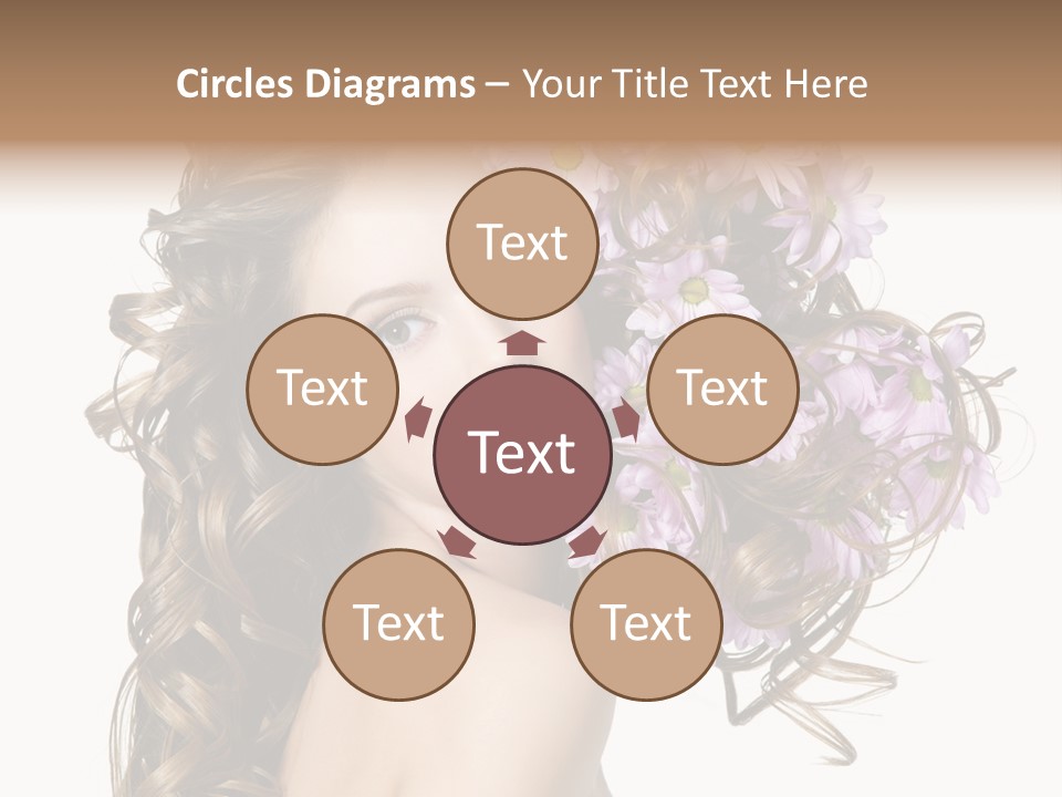 Woman Violet Hair PowerPoint Template