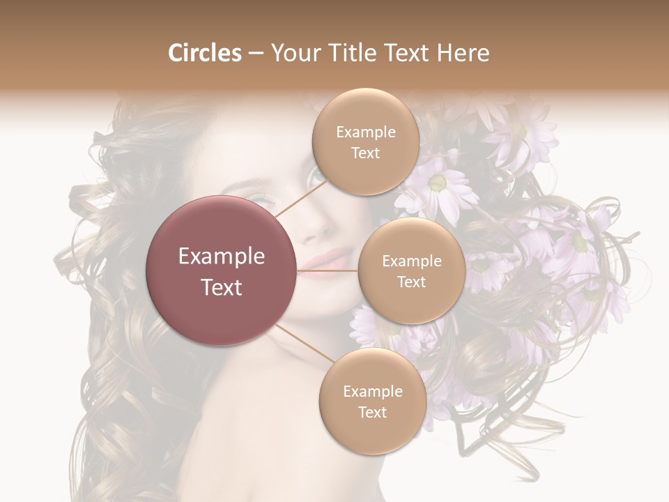 Woman Violet Hair PowerPoint Template