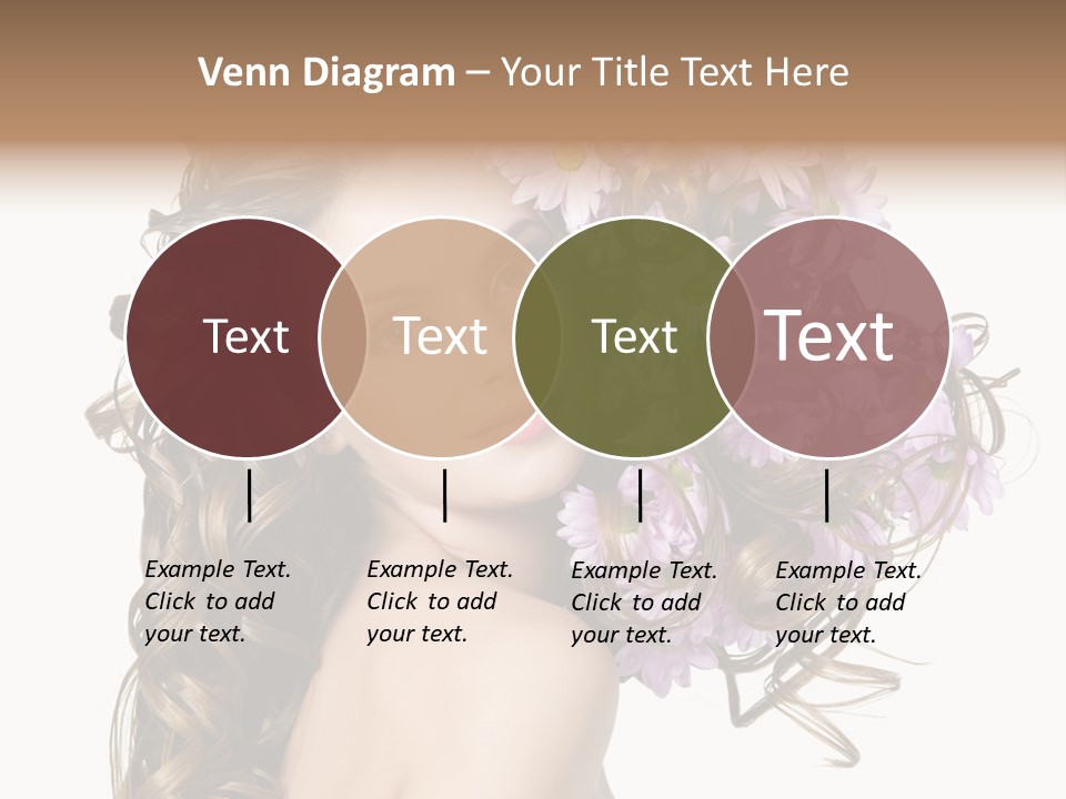 Woman Violet Hair PowerPoint Template