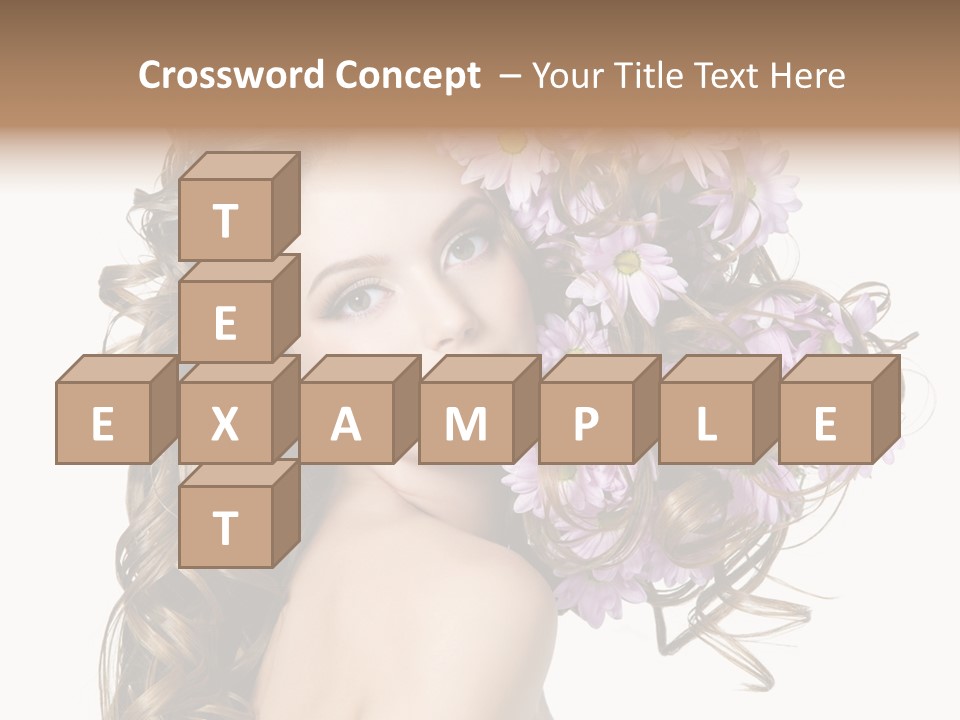 Woman Violet Hair PowerPoint Template