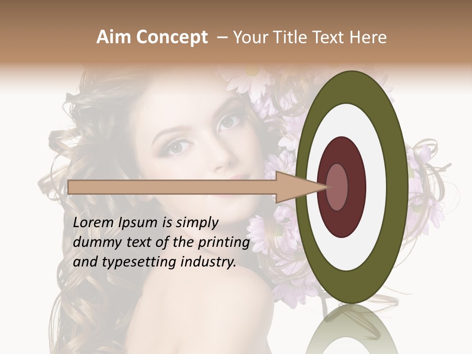 Woman Violet Hair PowerPoint Template