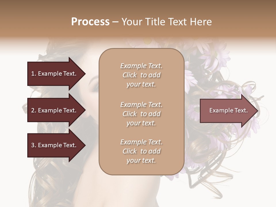 Woman Violet Hair PowerPoint Template