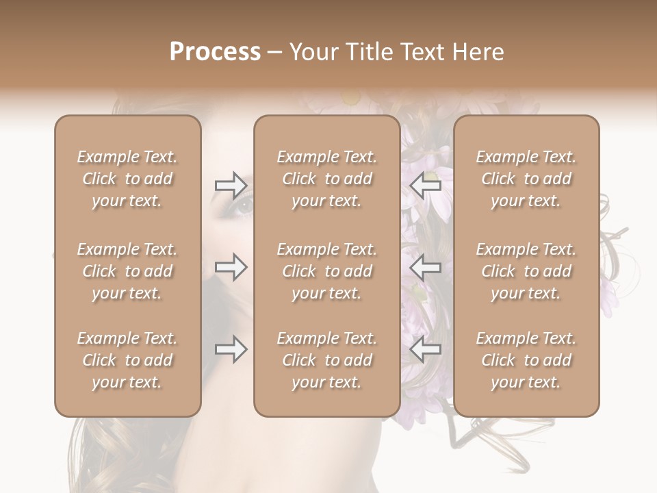 Woman Violet Hair PowerPoint Template