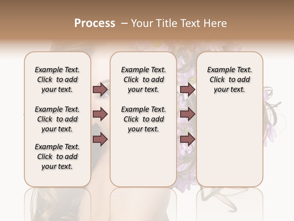 Woman Violet Hair PowerPoint Template