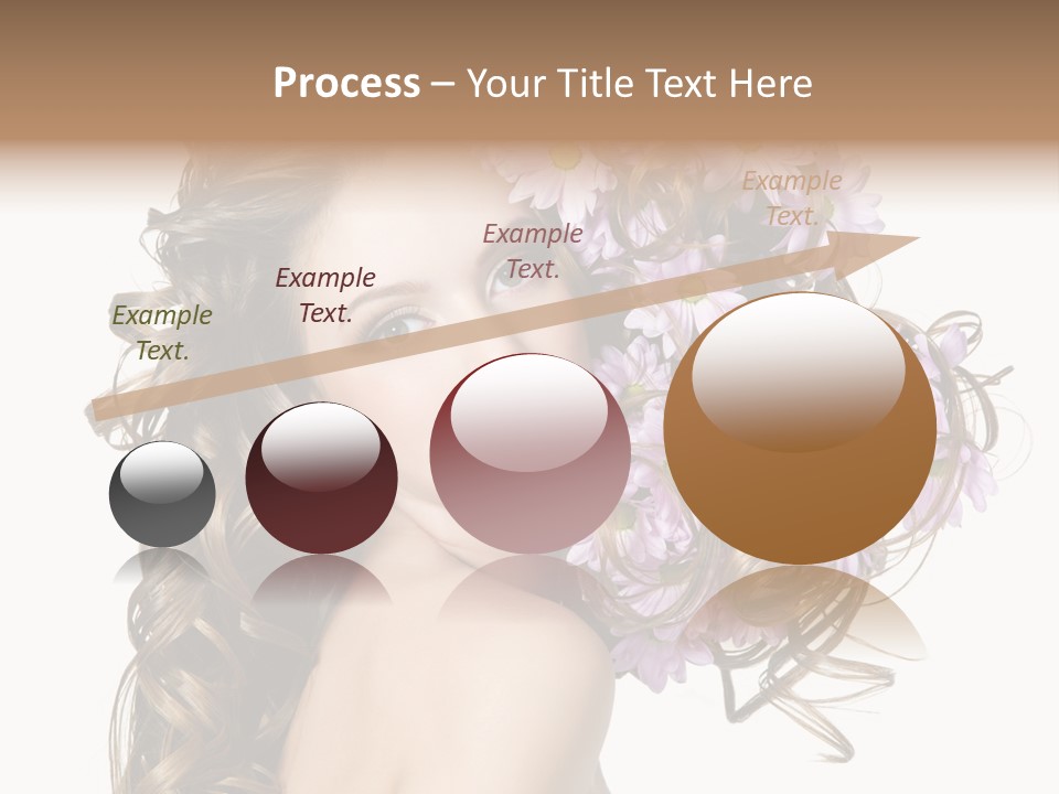 Woman Violet Hair PowerPoint Template