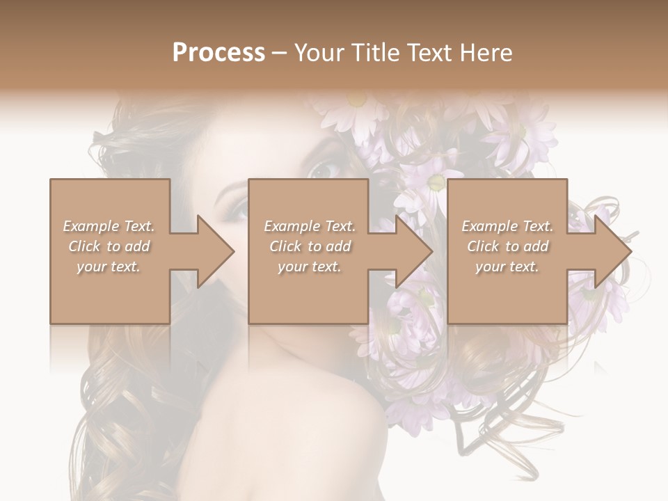 Woman Violet Hair PowerPoint Template